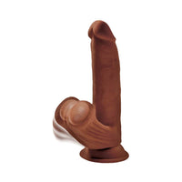 Pipedream King Cock Plus 8 in. Triple Density Cock With Swinging Balls Realistic Suction Cup Dildo Brown