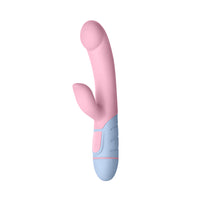 FemmeFunn FFIX Rabbit Waterproof Silicone Dual Stimulation G-Spot Vibrator Light Pink