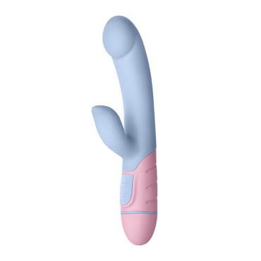 FemmeFunn FFIX Rabbit Waterproof Silicone Dual Stimulation G-Spot Vibrator Light Blue