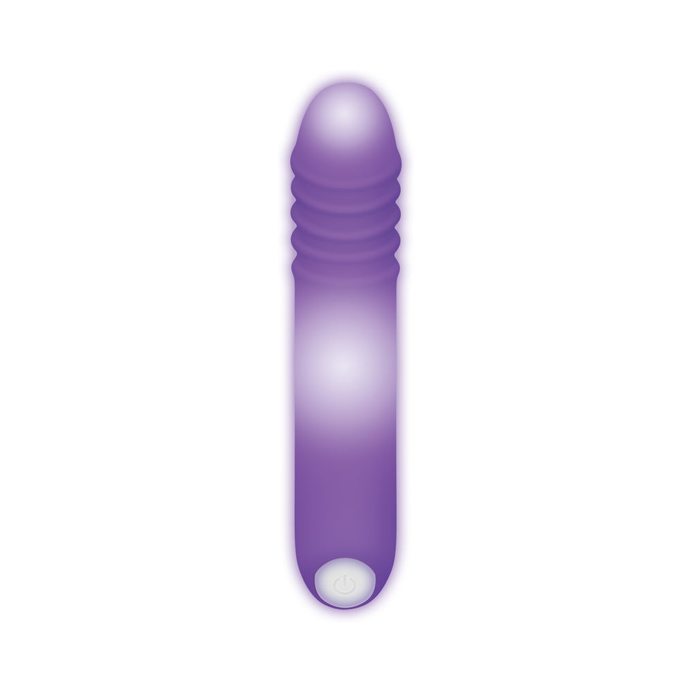 Evolved The G-Rave Light-Up Rechargeable Silicone G-Spot Vibrator Purple