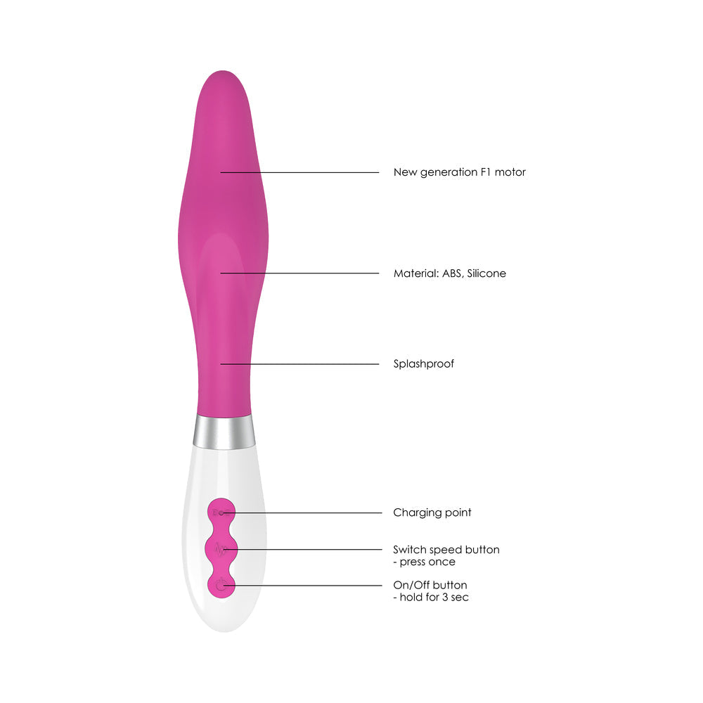 Luna Athamas Rechargeable Silicone G-Spot Vibrator Pink