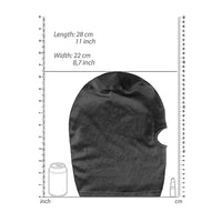 Ouch! Velvet Full-Head Mask With Mouth Opening Black