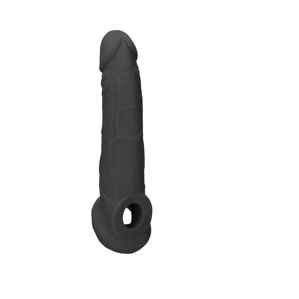 RealRock Realistic 9 in. Penis Sleeve Extender Sling Black