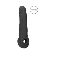 RealRock Realistic 9 in. Penis Sleeve Extender Sling Black