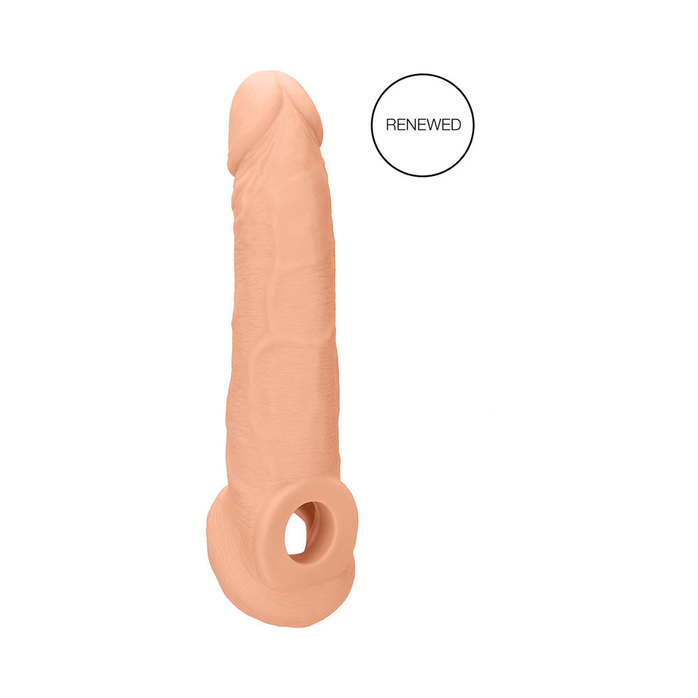 RealRock Realistic 9 in. Penis Sleeve Extender Sling Beige