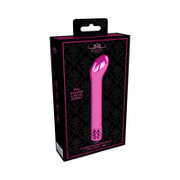 Shots Royal Gems Jewel Rechargeable Curved ABS Bullet Vibrator Pink