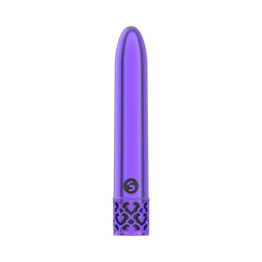 Royal Gems Shiny Rechargeable ABS Bullet Vibrator Purple