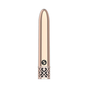 Shots Royal Gems Shiny Rechargeable ABS Bullet Vibrator Rose Gold