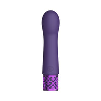 Shots Royal Gems Bijou Rechargeable Curved Silicone Bullet Vibrator Purple