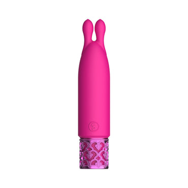 Shots Royal Gems Twinkle Rechargeable Silicone Bullet Vibrator With Ears Pink