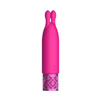 Shots Royal Gems Twinkle Rechargeable Silicone Bullet Vibrator With Ears Pink