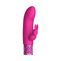 Shots Royal Gems Dazzling Rechargeable Silicone Miniature Rabbit Vibrator Pink