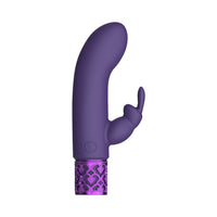 Shots Royal Gems Dazzling Rechargeable Silicone Miniature Rabbit Vibrator Purple