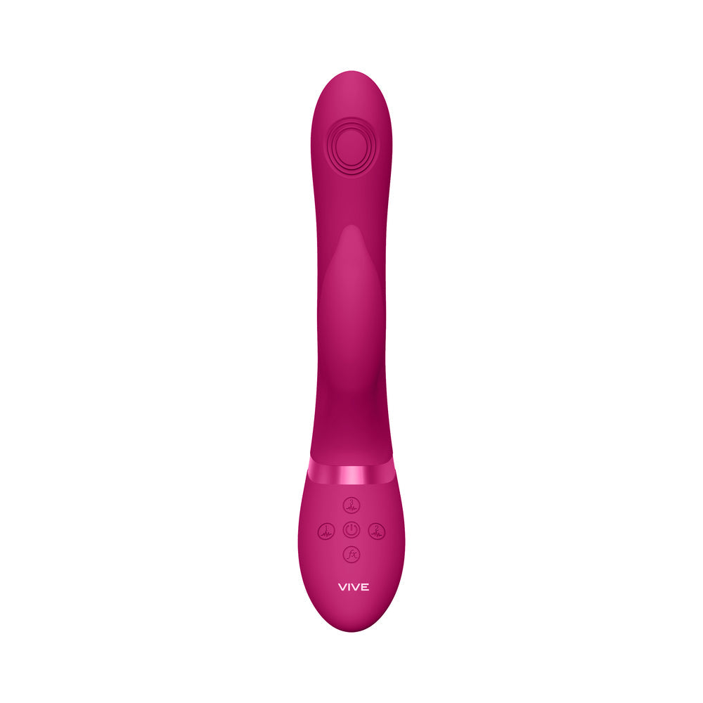 VIVE AIMI Rechargeable Swinging Pulse-Wave Silicone Rabbit Vibrator Pink