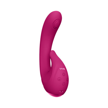 VIVE MIKI Rechargeable Pulse Wave & Flickering Dual Stimulation G-Spot Vibrator Pink