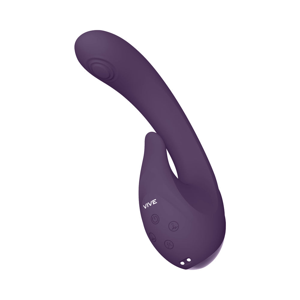 VIVE MIKI Rechargeable Pulse Wave & Flickering Dual Stimulation G-Spot Vibrator Purple