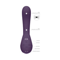 VIVE MIKI Rechargeable Pulse Wave & Flickering Dual Stimulation G-Spot Vibrator Purple