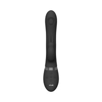 VIVE RINI Rechargeable Triple-Motor Pulse-Wave Dual Entry Silicone Rabbit Vibrator Black