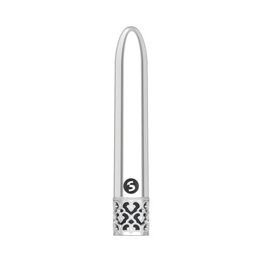 Royal Gems Shiny Rechargeable 10-Speed Bullet Vibrator Silver