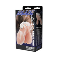 Blue Line Acrylic See-Thru Chastity Cage Clear