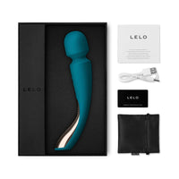 LELO SMART WAND 2 Medium Rechargeable Wand Vibrator Ocean Blue