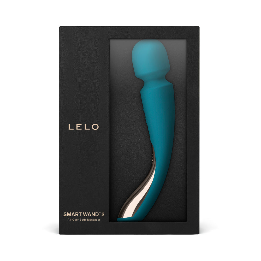 LELO SMART WAND 2 Medium Rechargeable Wand Vibrator Ocean Blue