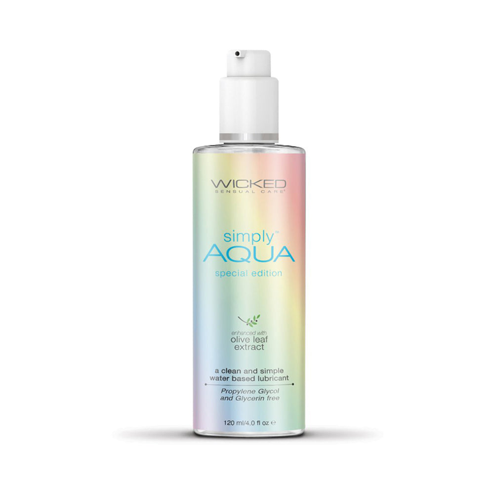 Wicked Simply Aqua LGBTQ+ Special Edition Water Based Lubricant 4 oz.