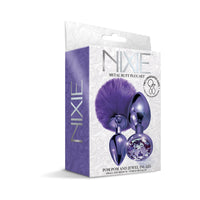 NIXIE Metal Butt Plug Set with Pom & Jewel