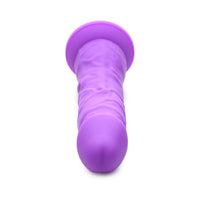 Curve Toys Lollicock 7 in. Silicone Dildo with Suction Cup Grape