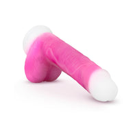 Blush Neo Elite Roxy Rechargeable Remote-Controlled 8 in. Silicone Gyrating Dildo with Balls & Suction Cup Pink