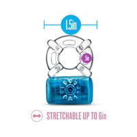 Blush Play with Me Pleaser Rechargeable Vibrating C-Ring Blue