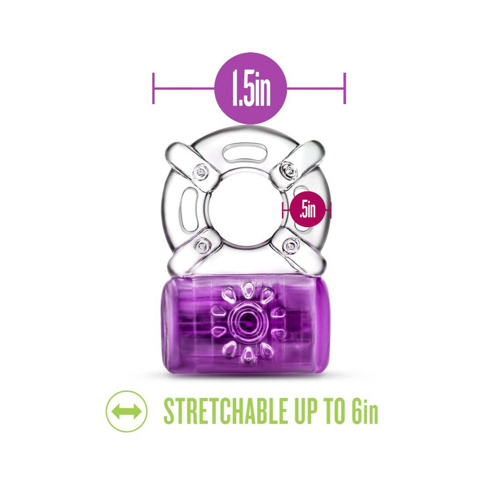 Blush Play with Me Pleaser Rechargeable Vibrating C-Ring Purple