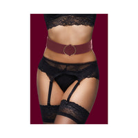 Ouch! Halo Ringed Waist Restraint Belt Burgundy S/M