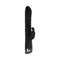 Evolved Rapid Rabbit Rechargeable Thrusting Silicone Vibrator Black