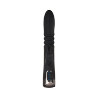 Evolved Rapid Rabbit Rechargeable Thrusting Silicone Vibrator Black