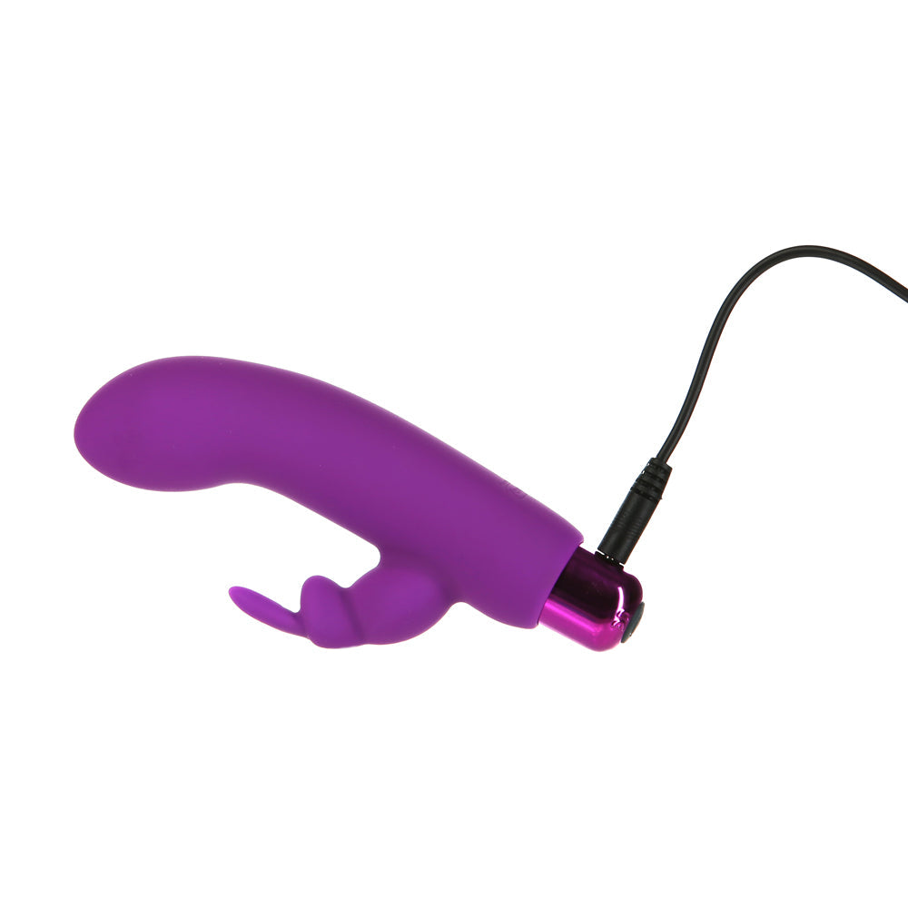 Powerbullet Alice's Bunny Rechargeable Bullet Vibrator with Silicone Rabbit Sleeve Purple