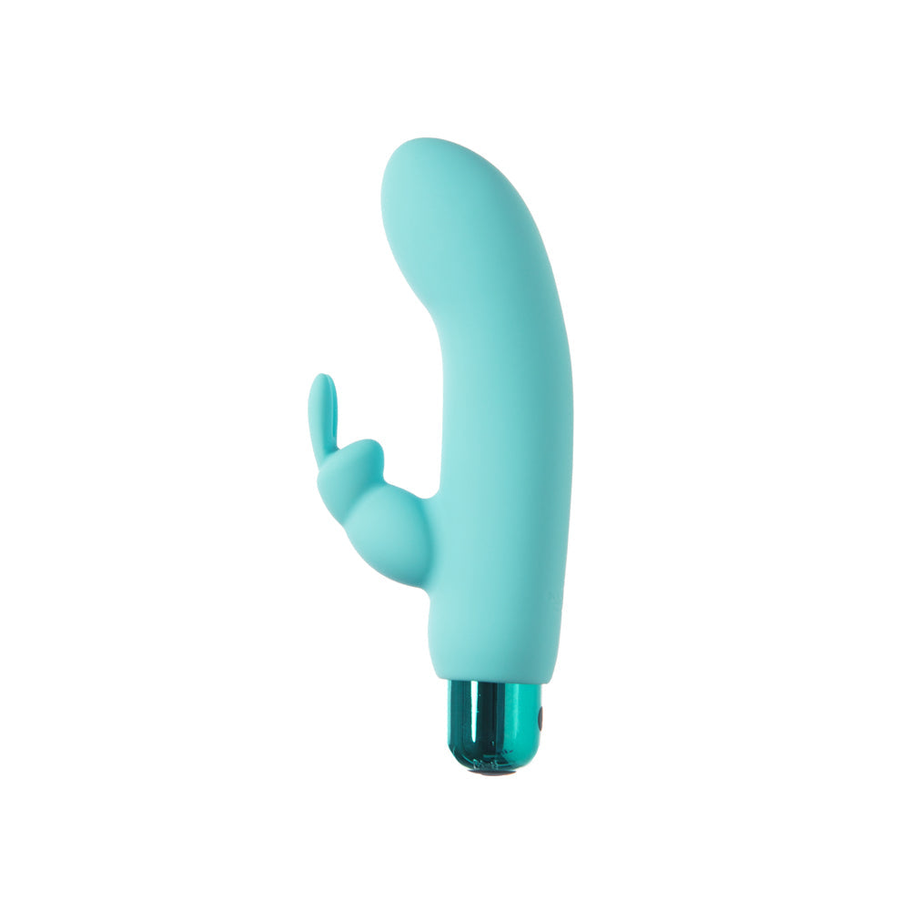 Powerbullet Alice's Bunny Rechargeable Bullet Vibrator with Silicone Rabbit Sleeve Teal