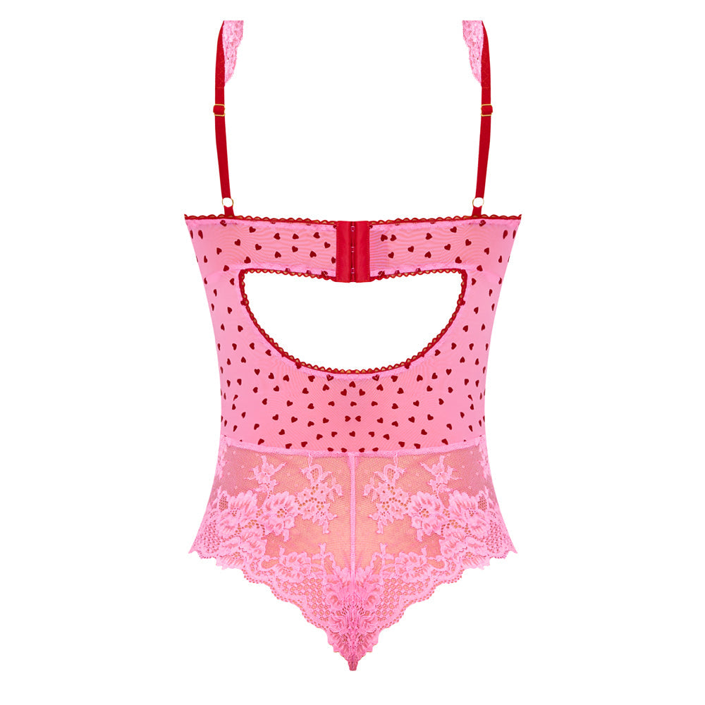 Magic Silk Tickled Pink Balconette Teddy Pink S/M