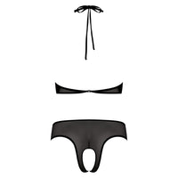 Magic Silk Forever Mesh Crotchless Underboob Teddy With Split Back Black S/M