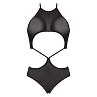 Magic Silk Forever Mesh Crotchless Underboob Teddy With Split Back Black S/M