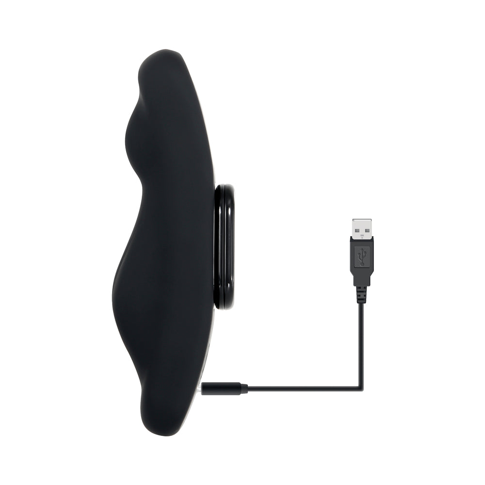 Gender X Our Undie Vibe Rechargeable Remote-Controlled Magnetic Silicone Underwear Vibrator Black