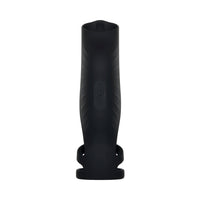 Gender X Rocketeer Rechargeable Triple-Ring Vibrating Silicone Penis Sheath Black