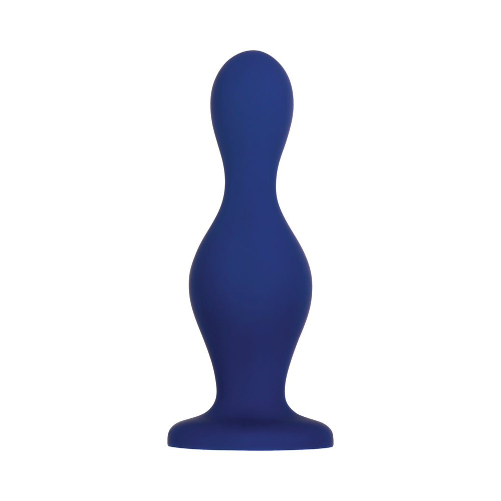 Gender X In's & Out's Rechargeable 5 in. Silicone Dildo and Vibrating Silicone Stroker Set Blue