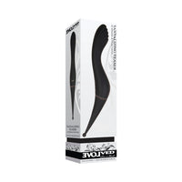 Evolved Tantalizing Teaser Rechargeable Dual-Ended Silicone G-Spot Vibrator and Clitoral Stimulating Wand Black