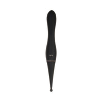 Evolved Tantalizing Teaser Rechargeable Dual-Ended Silicone G-Spot Vibrator and Clitoral Stimulating Wand Black