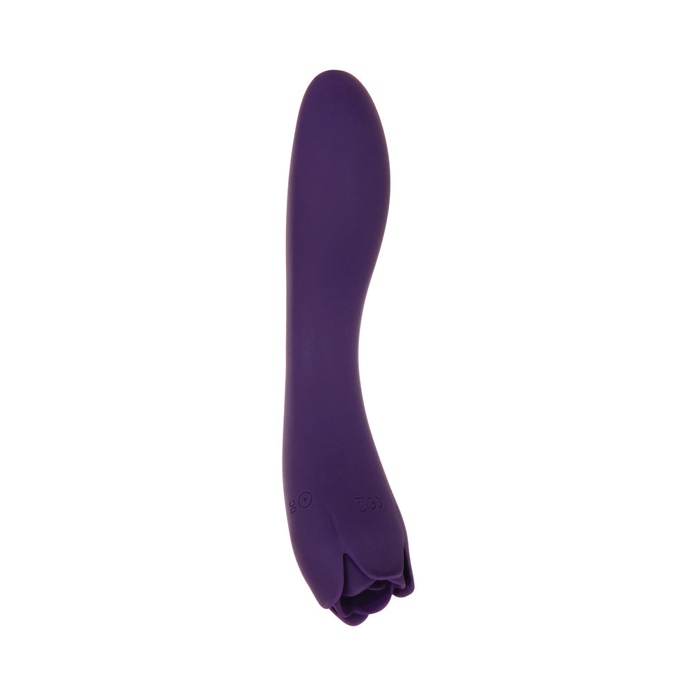 Evolved Thorny Rose Rechargeable Silicone Dual-Ended Vibrator Purple