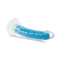 Blush Neo Elite Glow in the Dark Prysm 7 in. Silicone Dual Density Dildo with Suction Cup Neon Blue