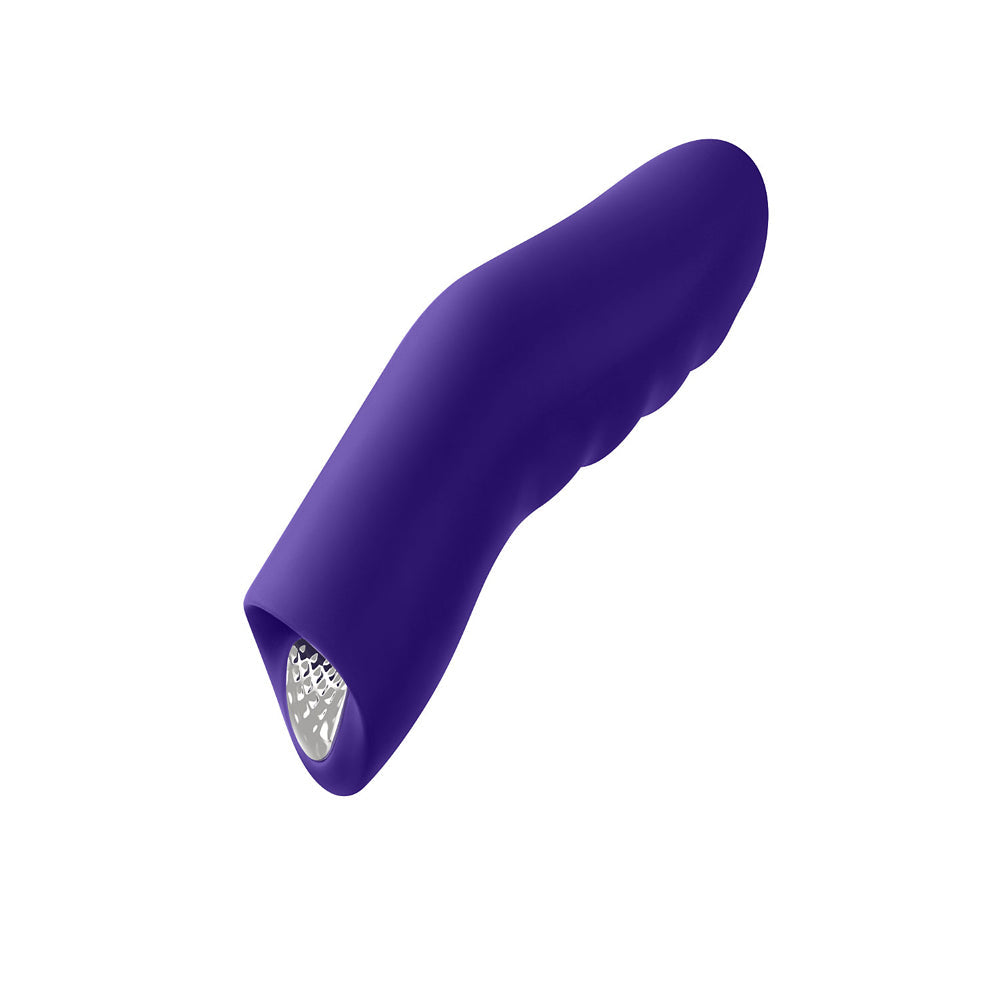 FemmeFunn Dioni Rechargeable Silicone Finger Vibrator Large Dark Purple