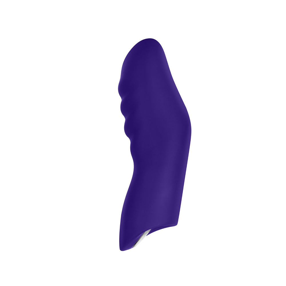 FemmeFunn Dioni Rechargeable Silicone Finger Vibrator Large Dark Purple