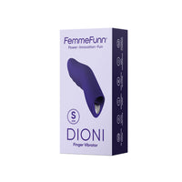 FemmeFunn Dioni Rechargeable Silicone Finger Vibrator Large Dark Purple